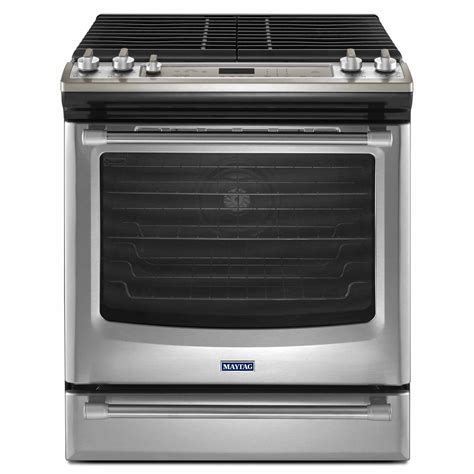 maytag slide in stove